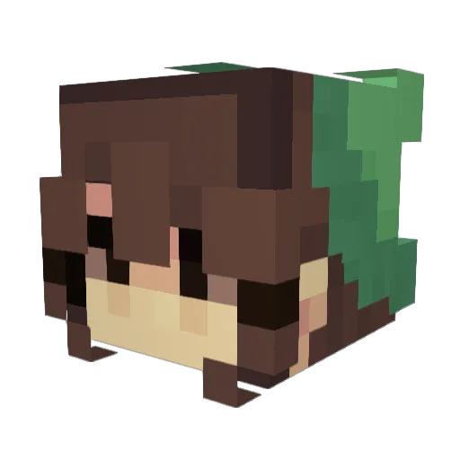 Grynivygirl Minecraft avatar head, 3D render