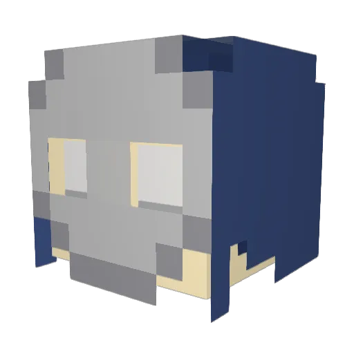 Gryphinx2k Minecraft avatar head, 3D render