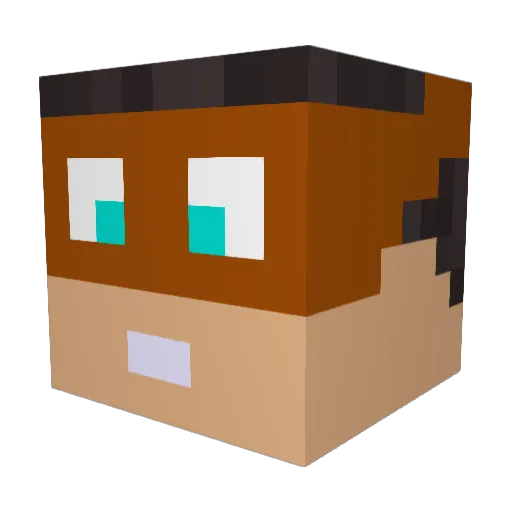 GryphonBT Minecraft avatar head, 3D render