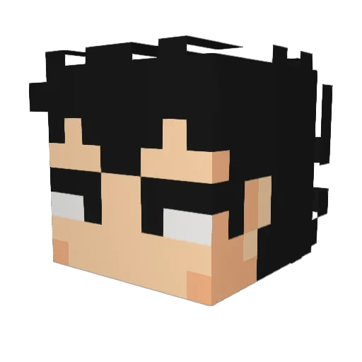 Grystar Minecraft avatar head, 3D render