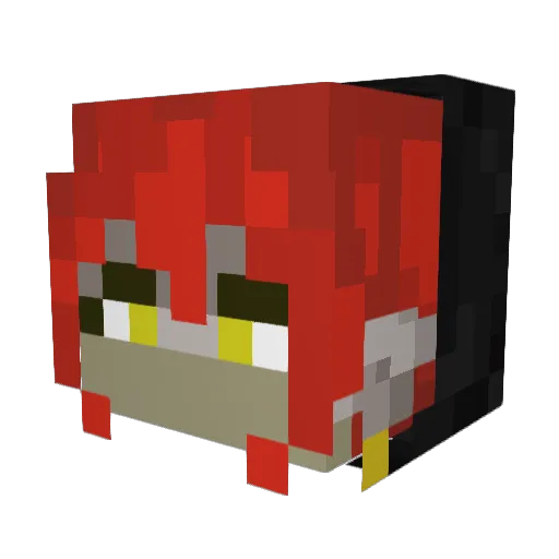 Gryymp Minecraft avatar head, 3D render