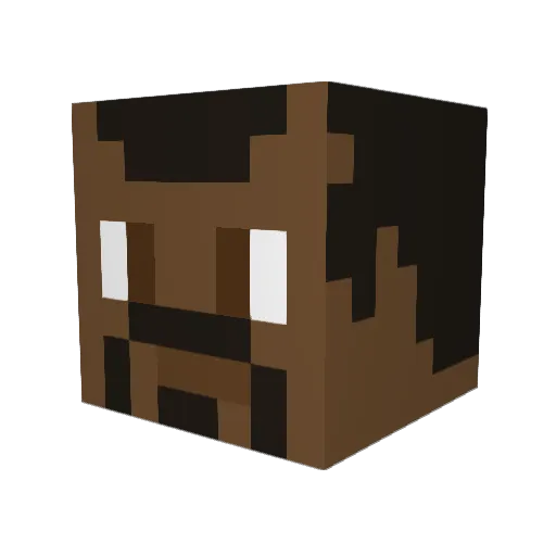 GrzechU__ Minecraft avatar head, 3D render