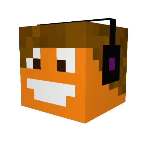 Grzyb3k_ Minecraft avatar head, 3D render