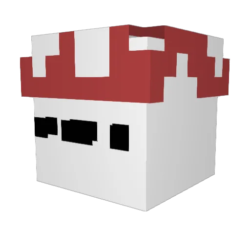 Grzybek_YT Minecraft avatar head, 3D render