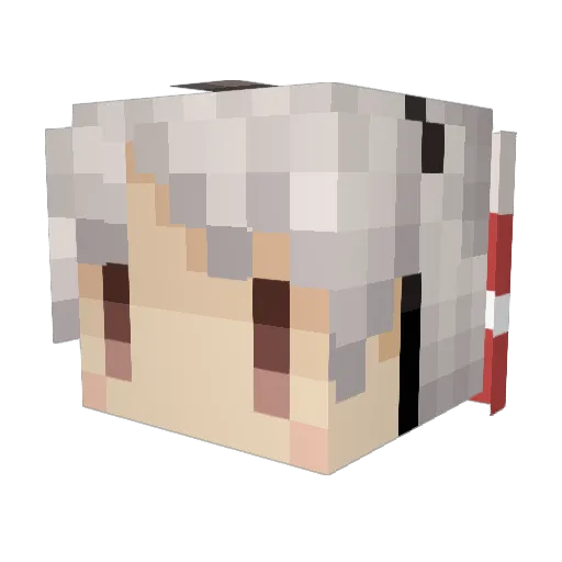 GsEnya Minecraft avatar head, 3D render