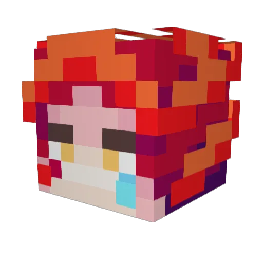 Gs_star Minecraft avatar head, 3D render