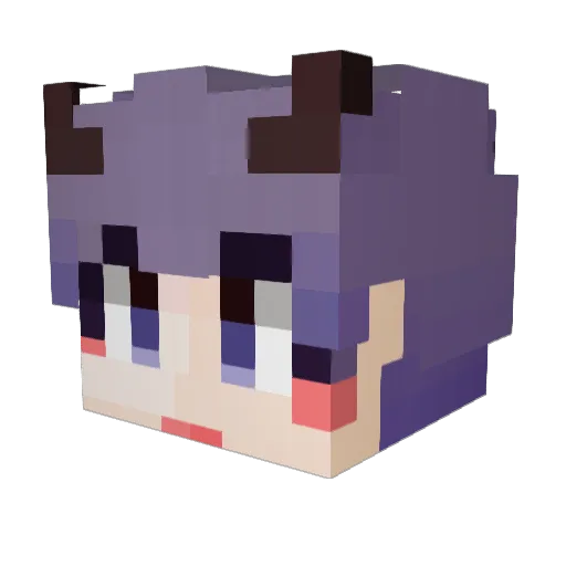 Gsan_ Minecraft avatar head, 3D render