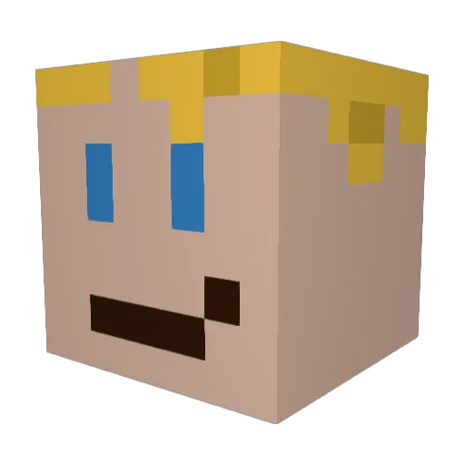 Gschmackig99 Minecraft avatar head, 3D render