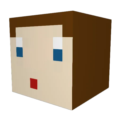 Gschropp Minecraft avatar head, 3D render