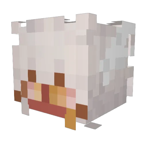 Gsem Minecraft avatar head, 3D render