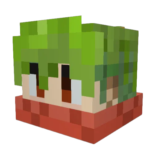 GshaoyuD Minecraft avatar head, 3D render
