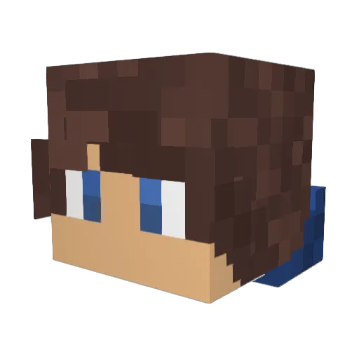 Gsmack Minecraft avatar head, 3D render