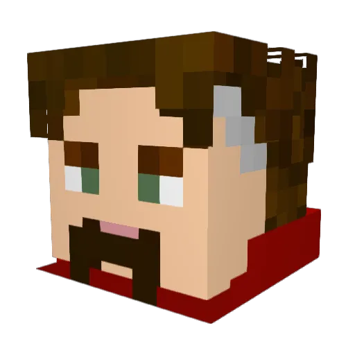Gsnox Minecraft avatar head, 3D render