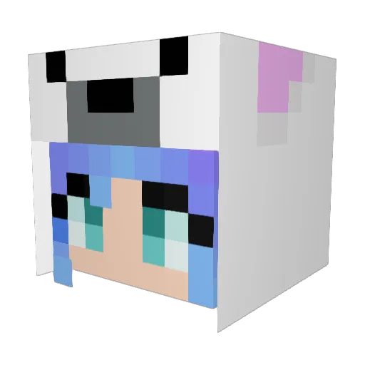 Gstarl Minecraft avatar head, 3D render