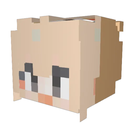 Gt_Tonight Minecraft avatar head, 3D render