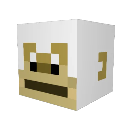 GtaMacaco Minecraft avatar head, 3D render