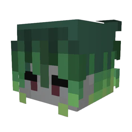 Gtaberr Minecraft avatar head, 3D render