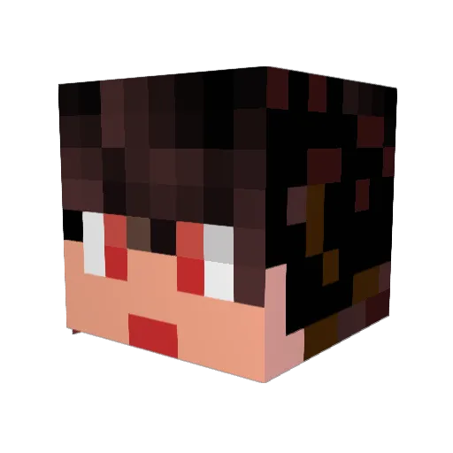 GtaiLLL Minecraft avatar head, 3D render