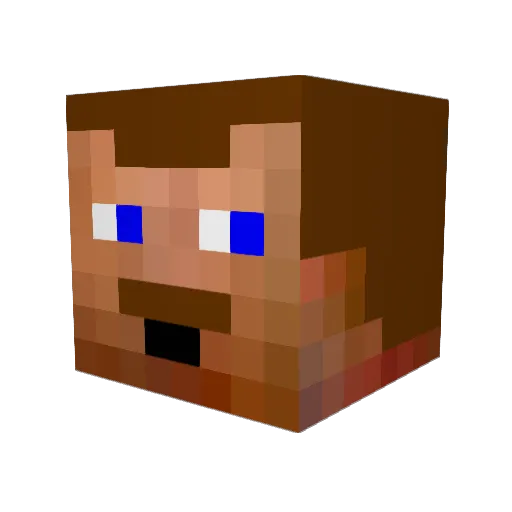 GtbJk Minecraft avatar head, 3D render