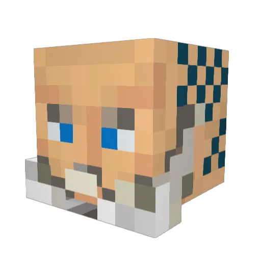 Gtdsw Minecraft avatar head, 3D render