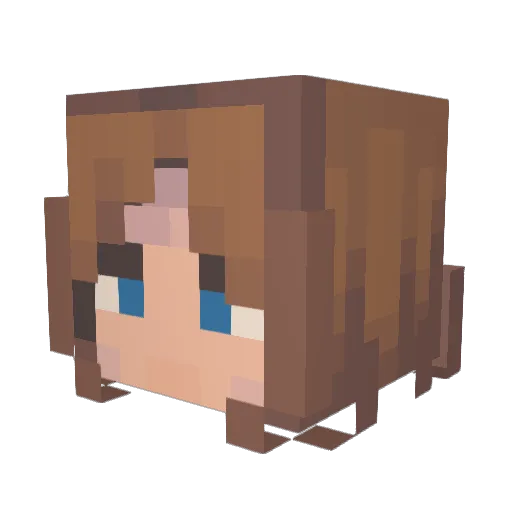 Gthc Minecraft avatar head, 3D render