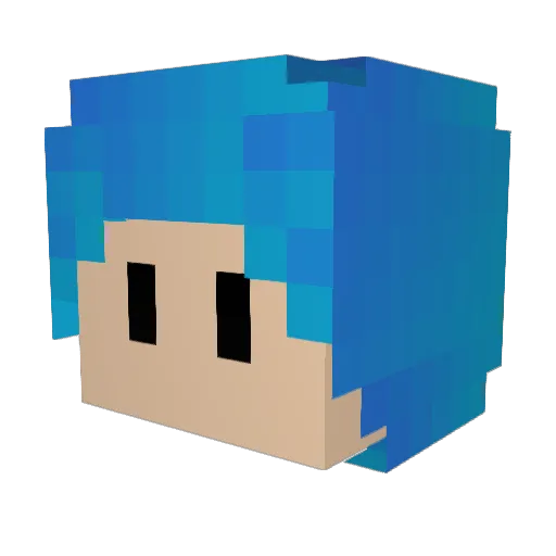 GtmG Minecraft avatar head, 3D render