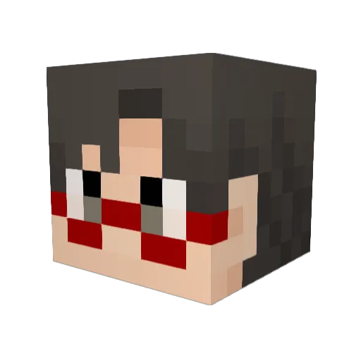 GtoRa Minecraft avatar head, 3D render