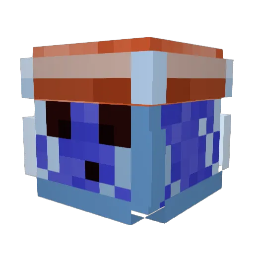 Gtotal Minecraft avatar head, 3D render