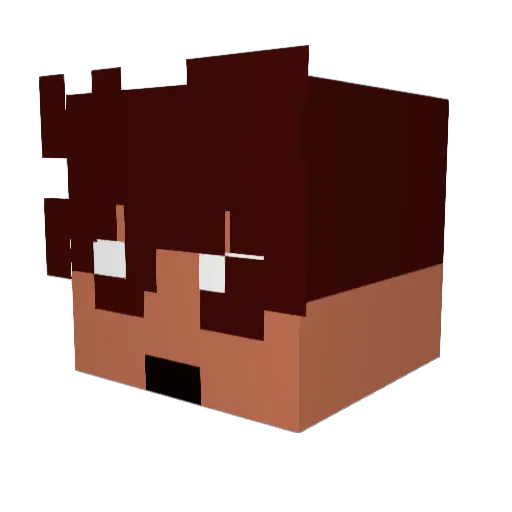 GtvGustavo Minecraft avatar head, 3D render