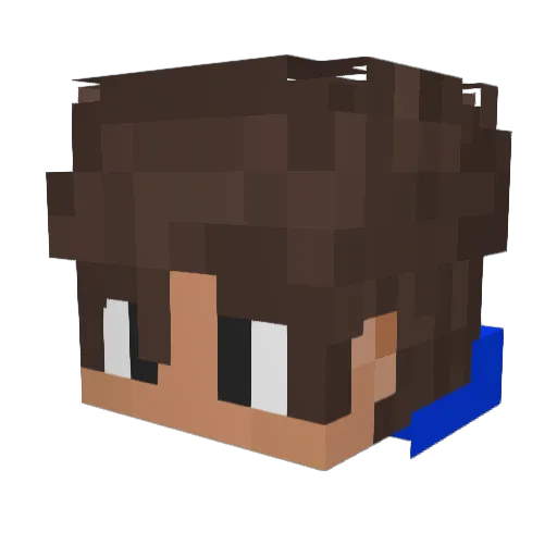 GtweeD Minecraft avatar head, 3D render