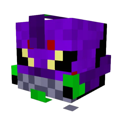Gtwizard Minecraft avatar head, 3D render