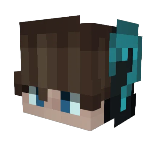 Gu1DD0 Minecraft avatar head, 3D render