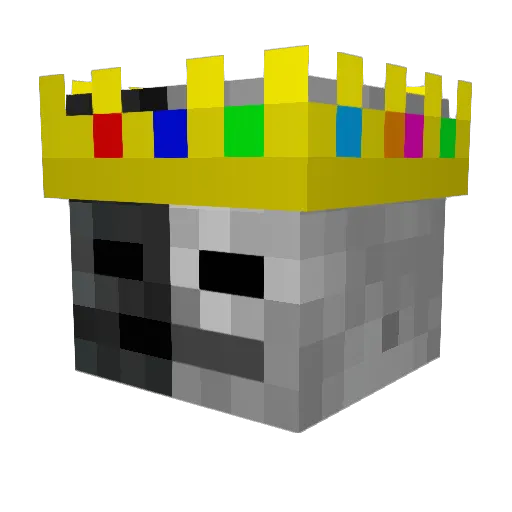 Gu1le Minecraft avatar head, 3D render