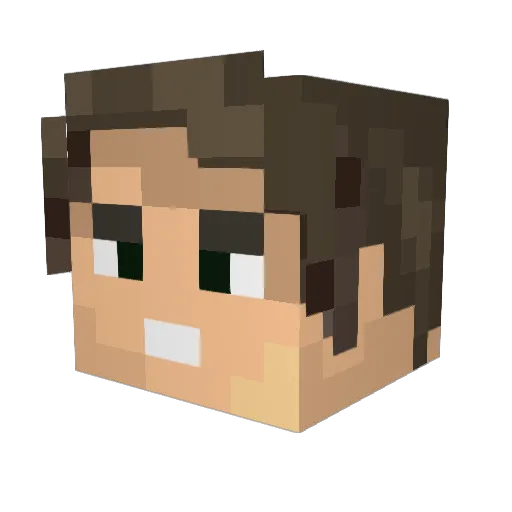 Gu1lherm3 Minecraft avatar head, 3D render