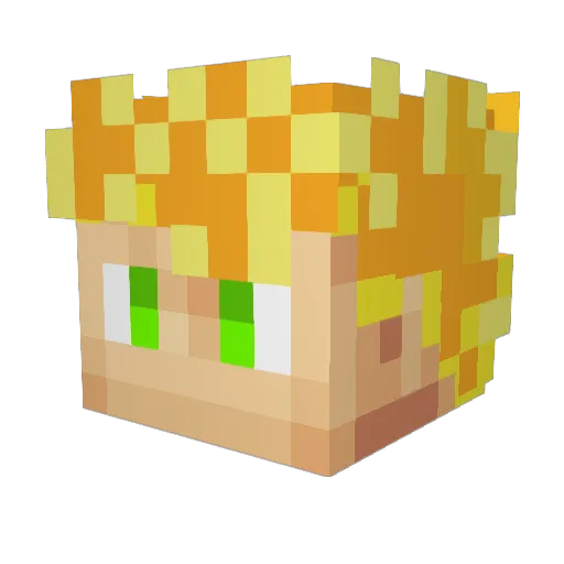 GuCamargo Minecraft avatar head, 3D render
