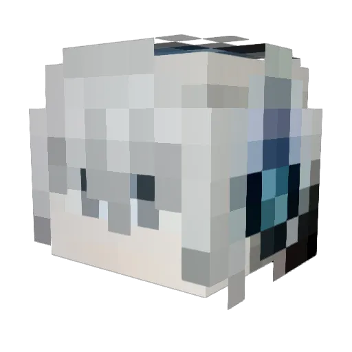 GuFenga Minecraft avatar head, 3D render