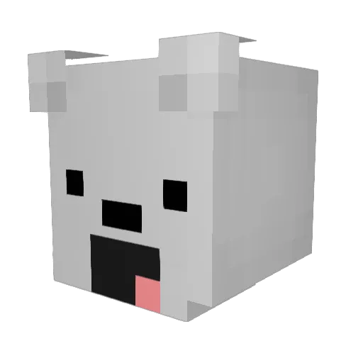 GuGUJoN Minecraft avatar head, 3D render