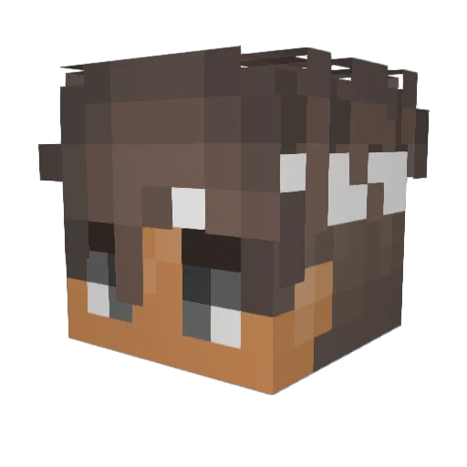 GuGaCr4ft_ Minecraft avatar head, 3D render