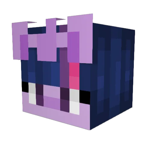 GuGe Minecraft avatar head, 3D render