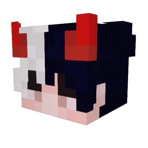 GuGuChing Minecraft avatar head, 3D render