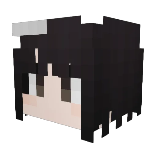 GuGuJii Minecraft avatar head, 3D render