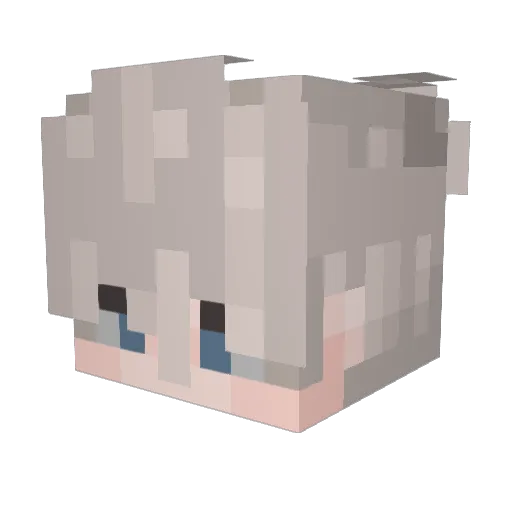 GuIBoOt Minecraft avatar head, 3D render