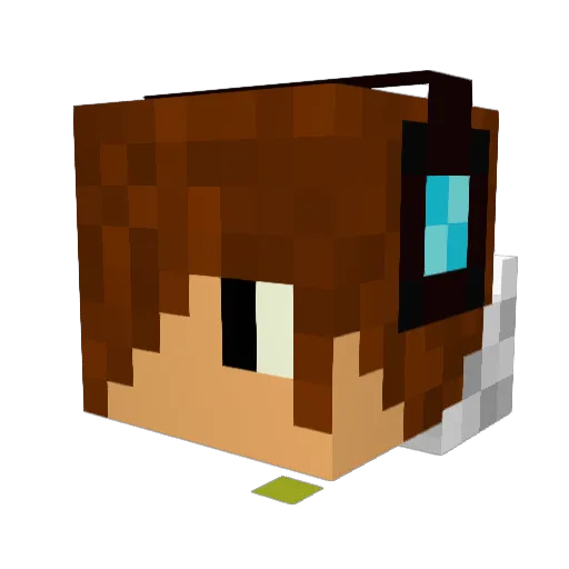 GuMian Minecraft avatar head, 3D render