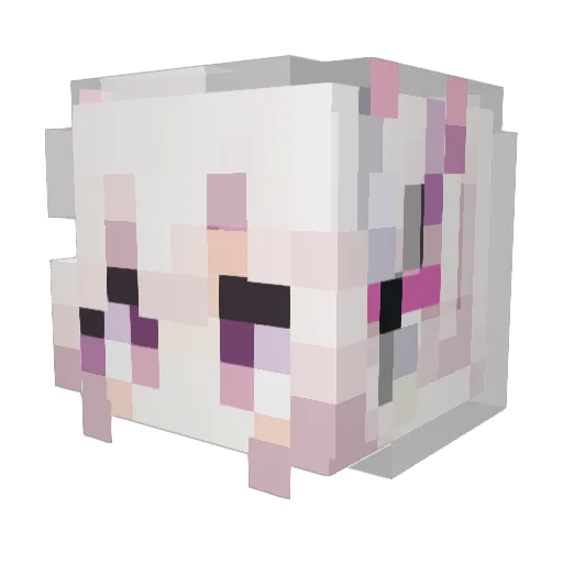 GuNan5 Minecraft avatar head, 3D render