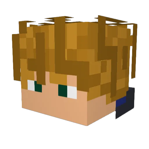 GuQued Minecraft avatar head, 3D render