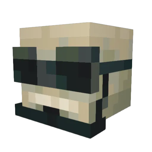 GuT42 Minecraft avatar head, 3D render