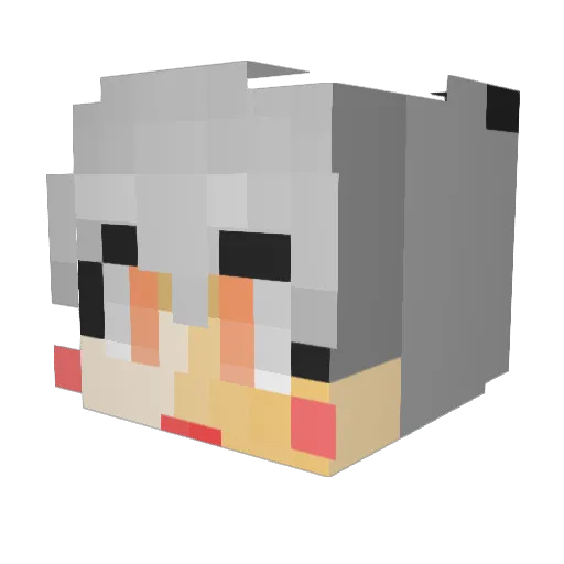 GuWal7565 Minecraft avatar head, 3D render