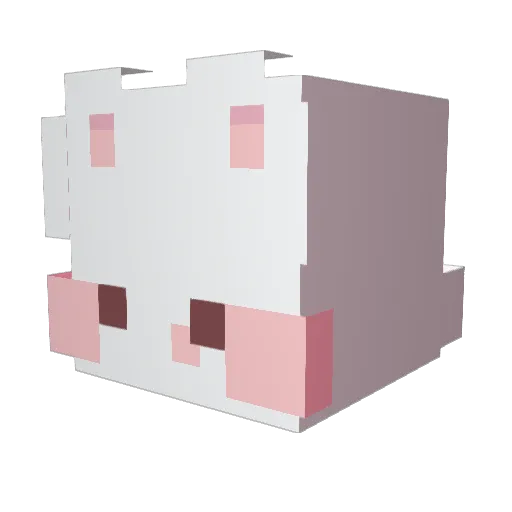 GuYi_0519 Minecraft avatar head, 3D render