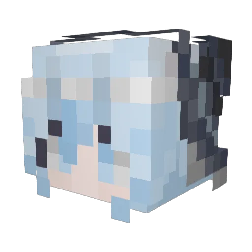 GuYuLaoshi Minecraft avatar head, 3D render