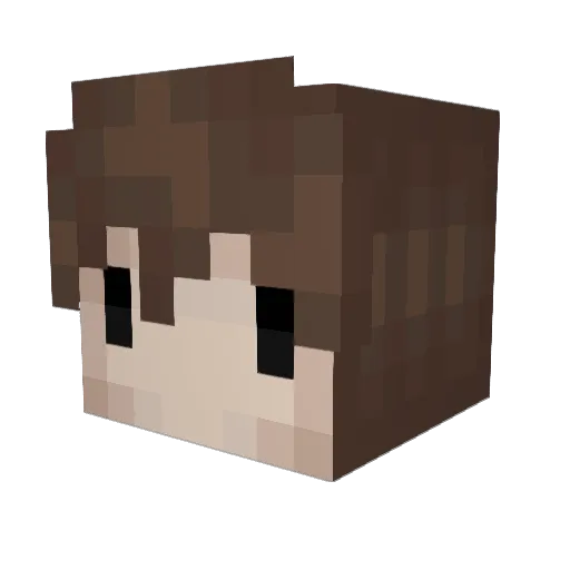 GuZuNi Minecraft avatar head, 3D render